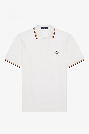 Pánské Polo Triko Fred Perry M12 Bílé | CZ 1668SGLO